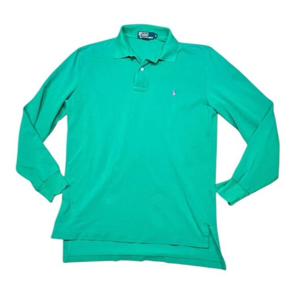 Ralph Lauren Classic Long Sleeve Polo – Green – Size Small - Picture 1 of 6